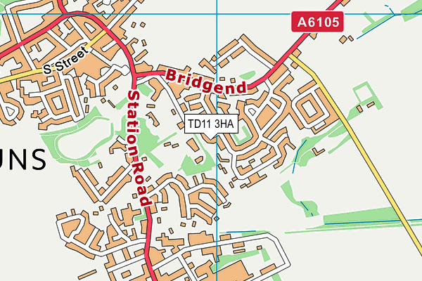 TD11 3HA map - OS VectorMap District (Ordnance Survey)