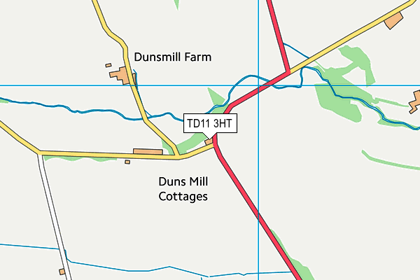 TD11 3HT map - OS VectorMap District (Ordnance Survey)