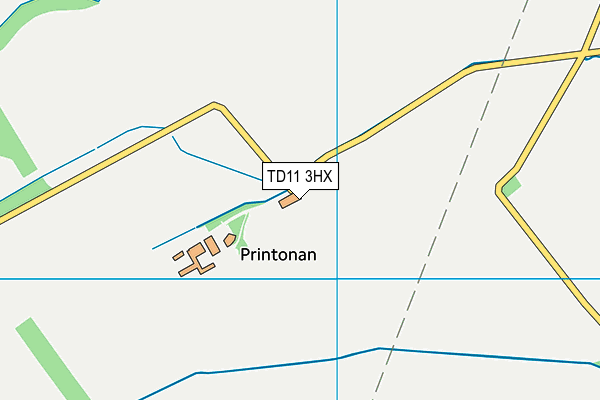 TD11 3HX map - OS VectorMap District (Ordnance Survey)