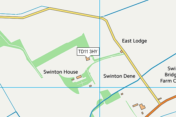 TD11 3HY map - OS VectorMap District (Ordnance Survey)