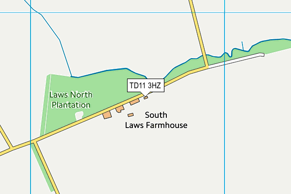 TD11 3HZ map - OS VectorMap District (Ordnance Survey)