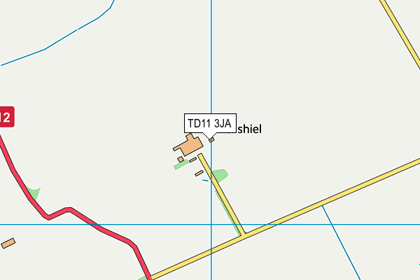 TD11 3JA map - OS VectorMap District (Ordnance Survey)