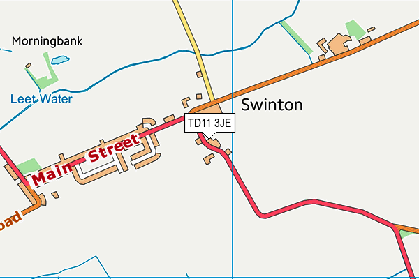 TD11 3JE map - OS VectorMap District (Ordnance Survey)