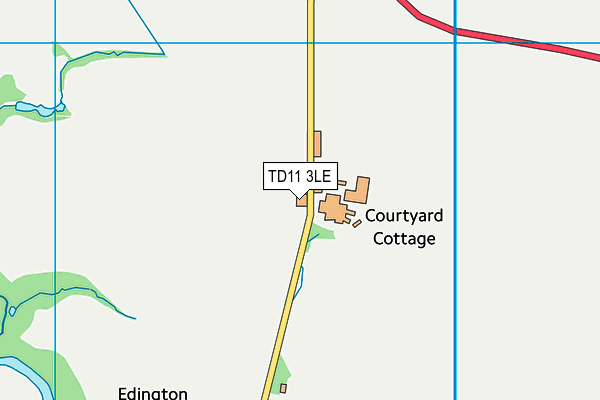 TD11 3LE map - OS VectorMap District (Ordnance Survey)