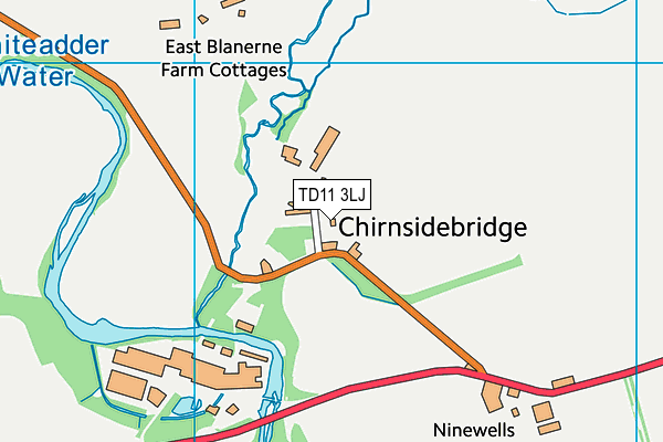 TD11 3LJ map - OS VectorMap District (Ordnance Survey)