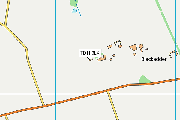 TD11 3LX map - OS VectorMap District (Ordnance Survey)