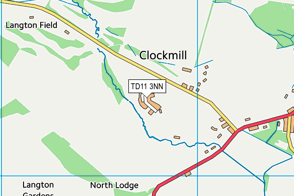 TD11 3NN map - OS VectorMap District (Ordnance Survey)