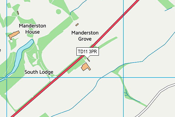 TD11 3PR map - OS VectorMap District (Ordnance Survey)