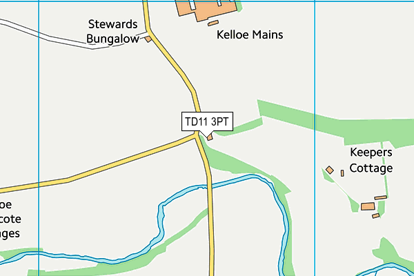 TD11 3PT map - OS VectorMap District (Ordnance Survey)