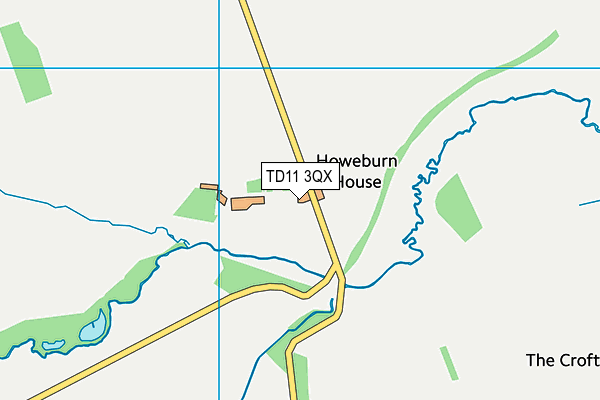 TD11 3QX map - OS VectorMap District (Ordnance Survey)