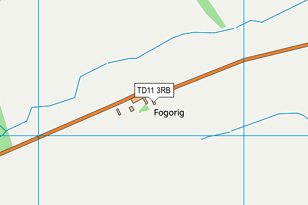 TD11 3RB map - OS VectorMap District (Ordnance Survey)