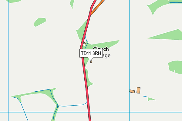 TD11 3RH map - OS VectorMap District (Ordnance Survey)