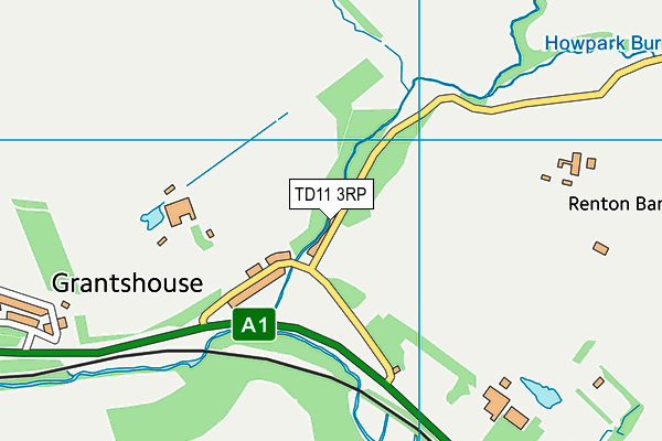 TD11 3RP map - OS VectorMap District (Ordnance Survey)