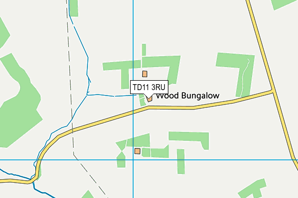 TD11 3RU map - OS VectorMap District (Ordnance Survey)