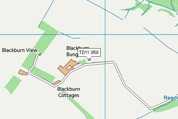 TD11 3RX map - OS VectorMap District (Ordnance Survey)