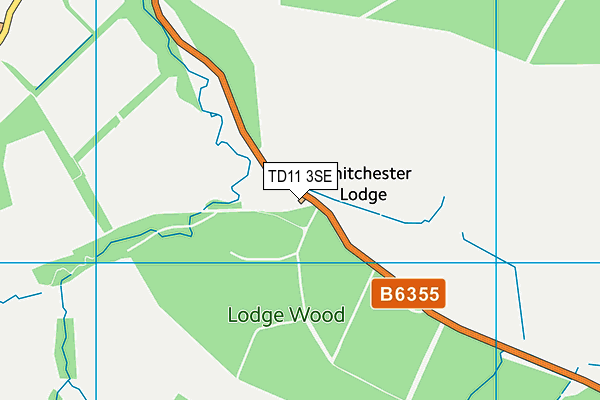 TD11 3SE map - OS VectorMap District (Ordnance Survey)