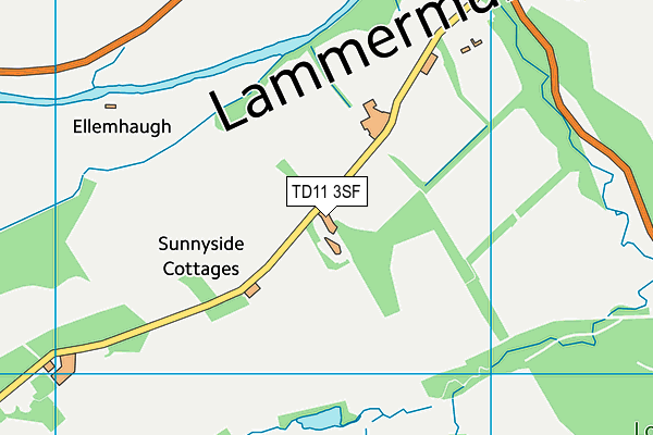 TD11 3SF map - OS VectorMap District (Ordnance Survey)