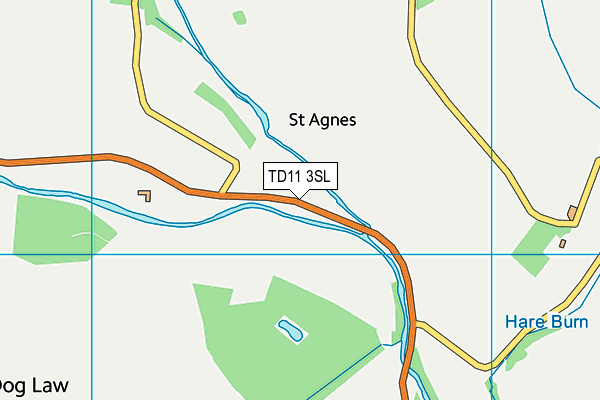 TD11 3SL map - OS VectorMap District (Ordnance Survey)