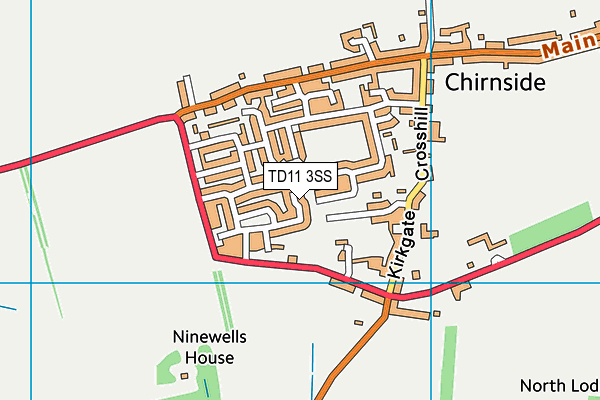 TD11 3SS map - OS VectorMap District (Ordnance Survey)