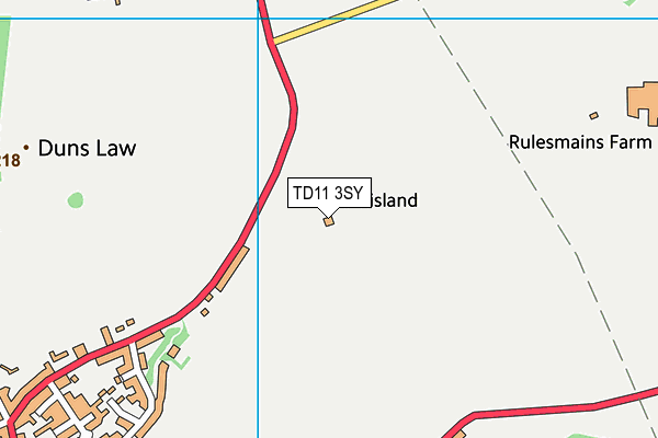 TD11 3SY map - OS VectorMap District (Ordnance Survey)