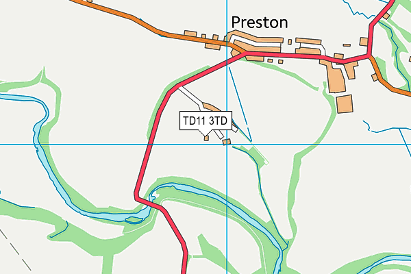 TD11 3TD map - OS VectorMap District (Ordnance Survey)