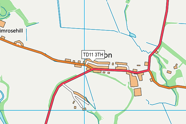 TD11 3TH map - OS VectorMap District (Ordnance Survey)