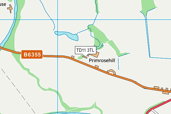 TD11 3TL map - OS VectorMap District (Ordnance Survey)