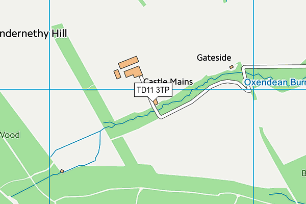 TD11 3TP map - OS VectorMap District (Ordnance Survey)