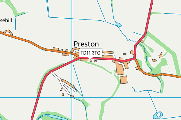 TD11 3TQ map - OS VectorMap District (Ordnance Survey)