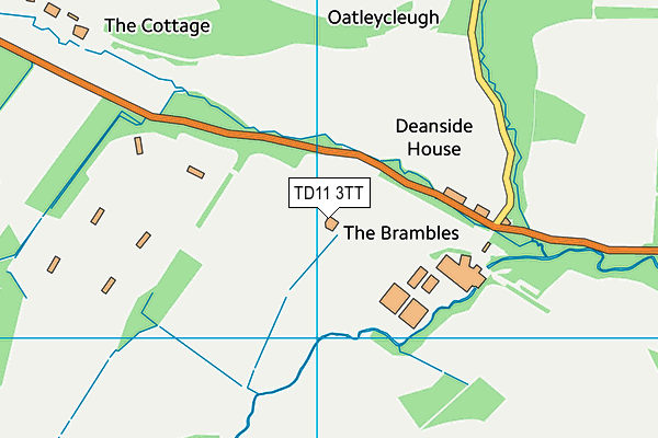 TD11 3TT map - OS VectorMap District (Ordnance Survey)