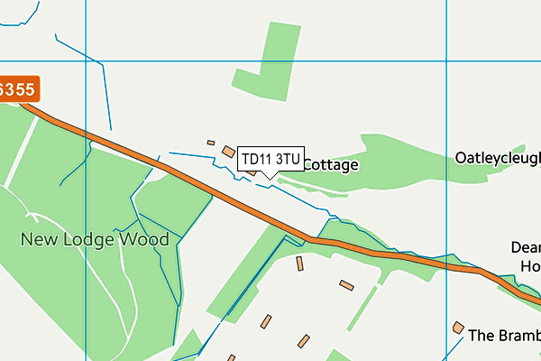 TD11 3TU map - OS VectorMap District (Ordnance Survey)