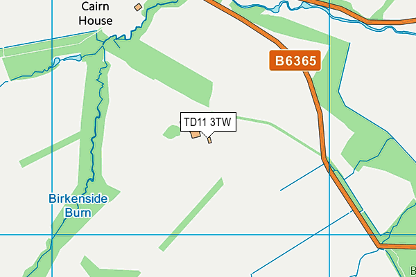 TD11 3TW map - OS VectorMap District (Ordnance Survey)