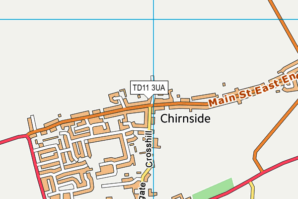 TD11 3UA map - OS VectorMap District (Ordnance Survey)