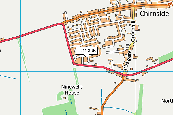 TD11 3UB map - OS VectorMap District (Ordnance Survey)