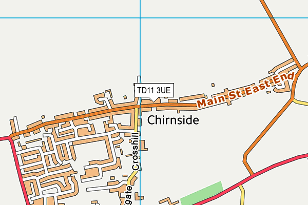 TD11 3UE map - OS VectorMap District (Ordnance Survey)