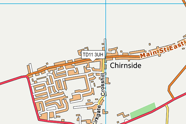 TD11 3UH map - OS VectorMap District (Ordnance Survey)