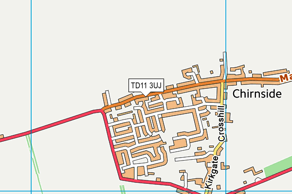 TD11 3UJ map - OS VectorMap District (Ordnance Survey)