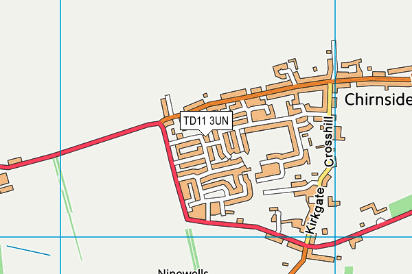 TD11 3UN map - OS VectorMap District (Ordnance Survey)