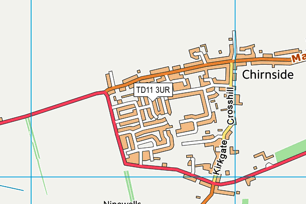 TD11 3UR map - OS VectorMap District (Ordnance Survey)