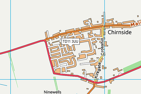 TD11 3UU map - OS VectorMap District (Ordnance Survey)