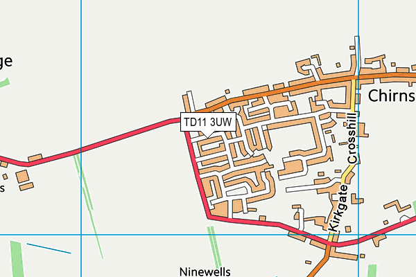 TD11 3UW map - OS VectorMap District (Ordnance Survey)