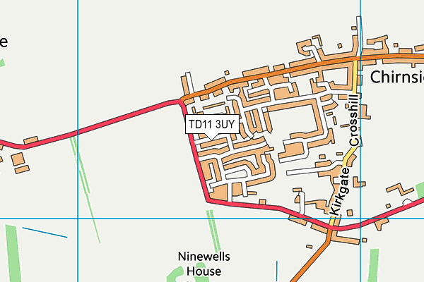 TD11 3UY map - OS VectorMap District (Ordnance Survey)