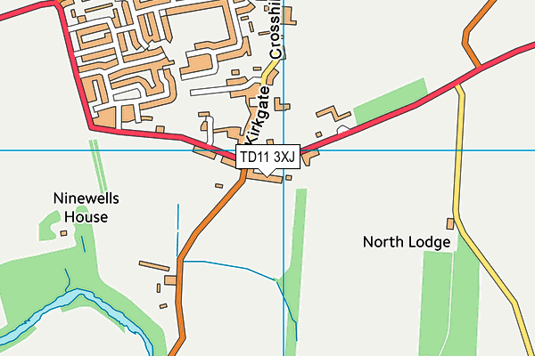 TD11 3XJ map - OS VectorMap District (Ordnance Survey)