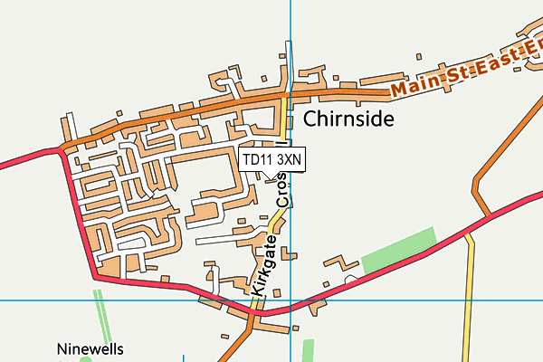 TD11 3XN map - OS VectorMap District (Ordnance Survey)