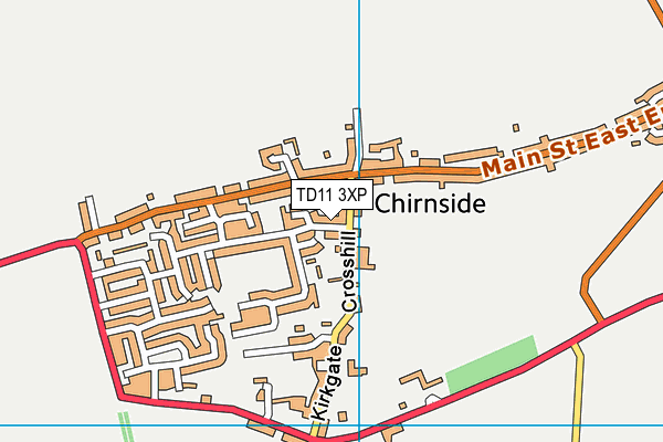 TD11 3XP map - OS VectorMap District (Ordnance Survey)