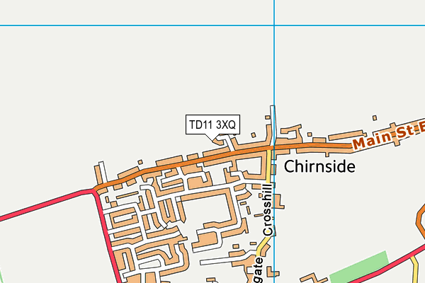 TD11 3XQ map - OS VectorMap District (Ordnance Survey)