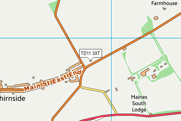 TD11 3XT map - OS VectorMap District (Ordnance Survey)