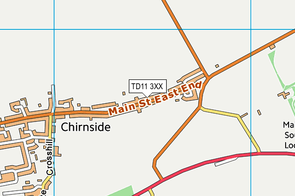 TD11 3XX map - OS VectorMap District (Ordnance Survey)