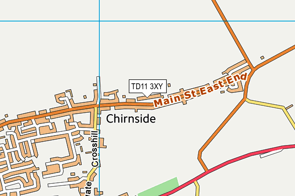 TD11 3XY map - OS VectorMap District (Ordnance Survey)