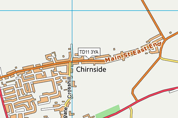 TD11 3YA map - OS VectorMap District (Ordnance Survey)